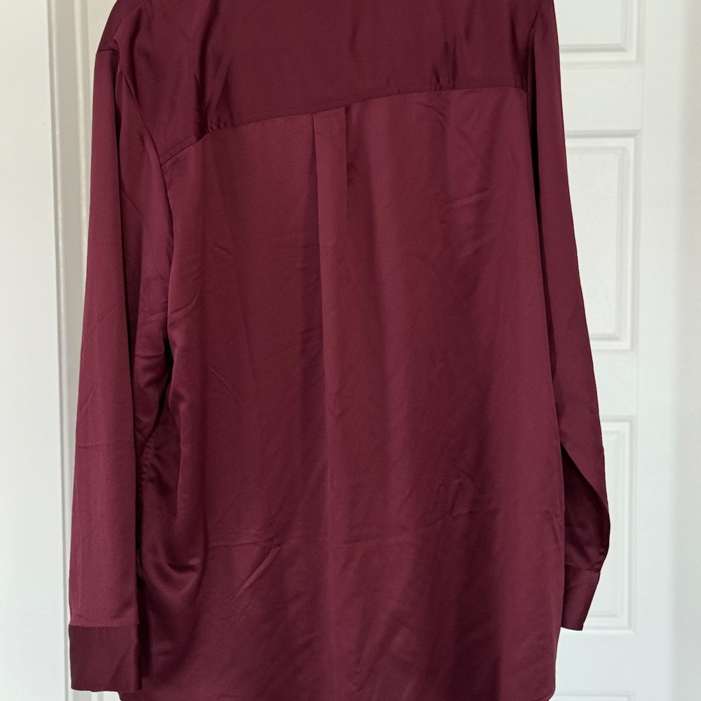 GAP Deep Red Boyfriend Shirt - Picture 2 of 4